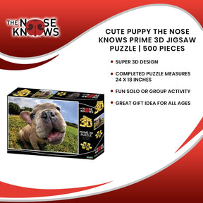 Pugsley The Nose Knows Super 3D 500 Piece Jigsaw Puzzle For Adults And Kids