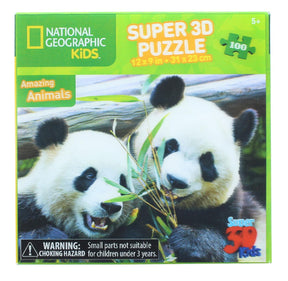 National Geographic Kids Giant Pandas 100 Piece Super 3D Kids Jigsaw Puzzle