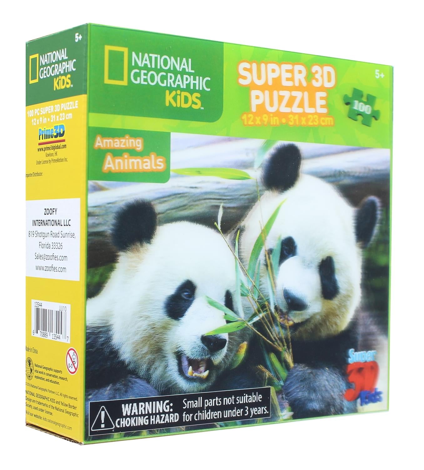 National Geographic Kids Giant Pandas 100 Piece Super 3D Kids Jigsaw Puzzle