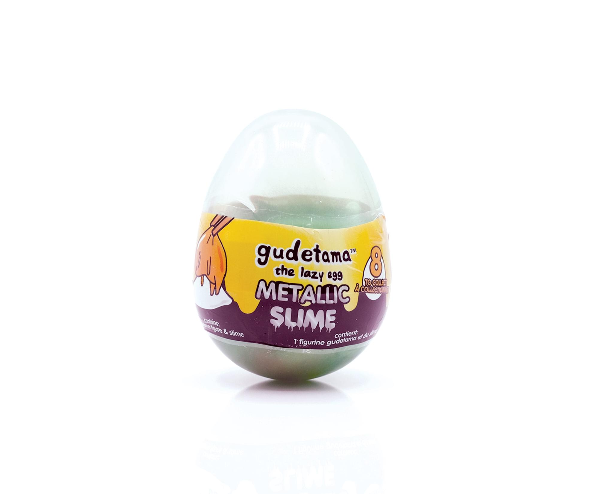 Gudetama The Lazy Egg Metallic Slime & Mini Figure | Green
