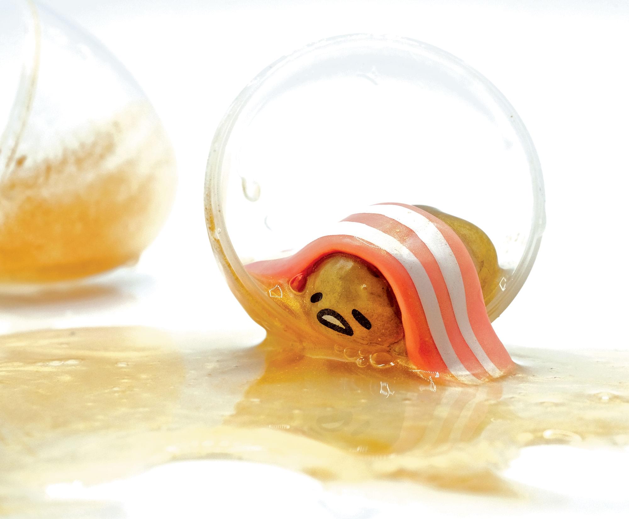 Gudetama The Lazy Egg Metallic Slime & Mini Figure | Orange