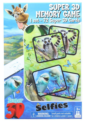 Super 3D Memory Game | 72 Cards | For 2-4 Players