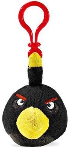 Angry Birds 3" Plush Backpack Clip On: Black Bird