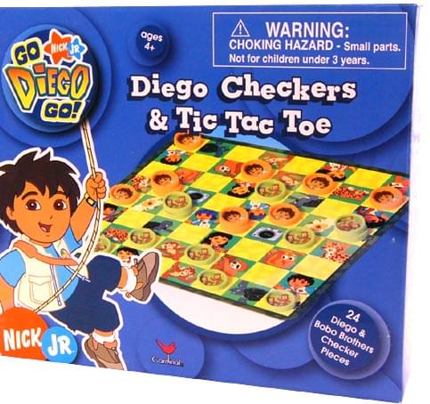 Nickelodeon Checkers & Tic Tac Toe Game Diego