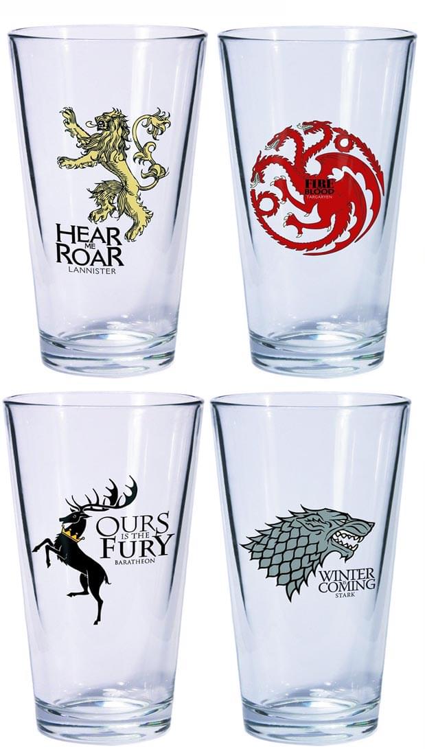 Game of Thrones Pint Glass Set of 4