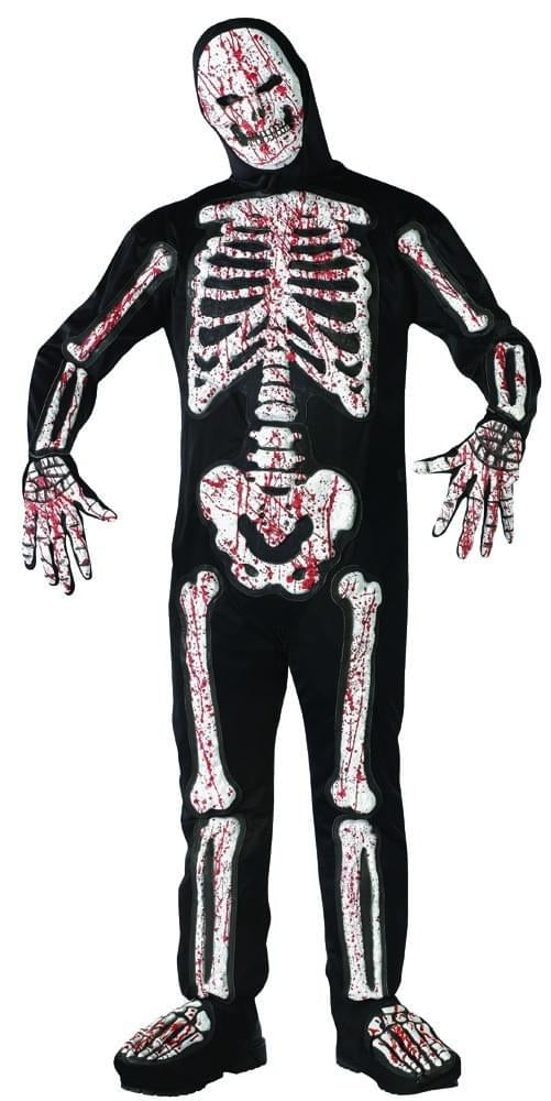 Bloody Skelebones Costume Adult