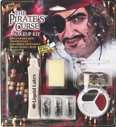 Pirate Horror Character Costume Makeup Kit