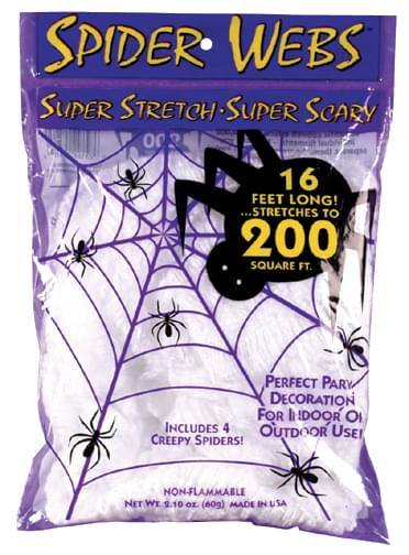 Super Stretch White Spider Web Prop 2.10 Oz