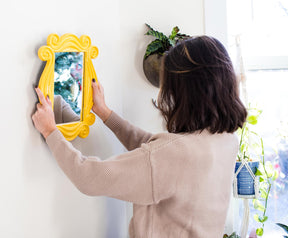 Friends TV Show Yellow Peephole Frame Door Mirror Replica | 15 x 11 Inches