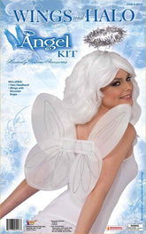 Angel Wings & Halo Costume Accessory Kit White