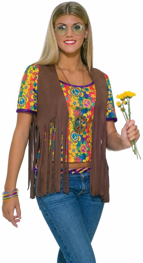 Sexy Hippie Costume Vest Female