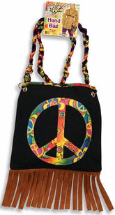 60's 70's Hippie Peace Sign Costume Hand Bag Purse