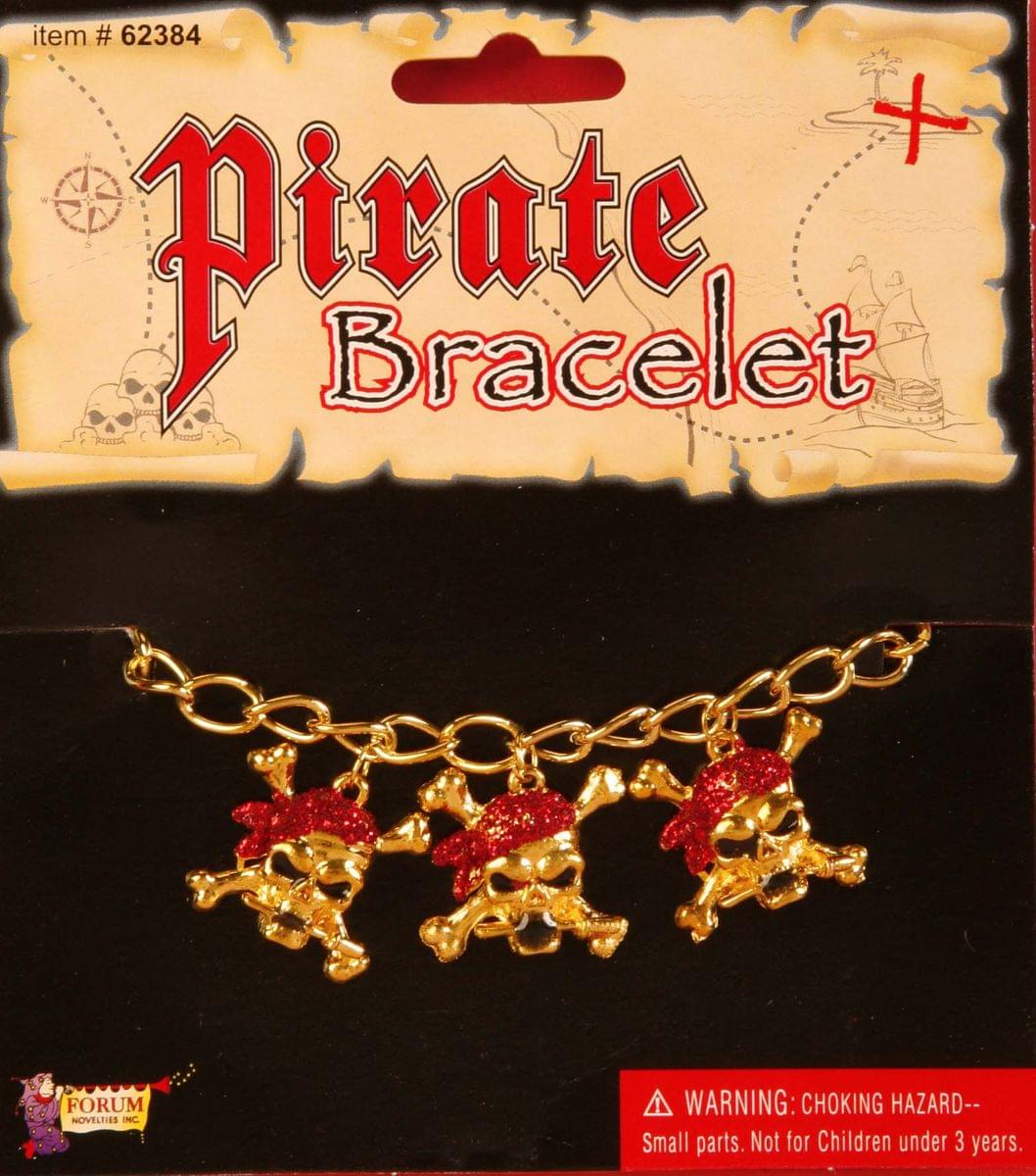 Red Glitter Pirate Costume Bracelet