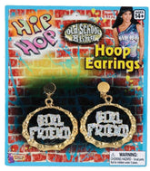Hip Hop Girl Friend Costume Earrings