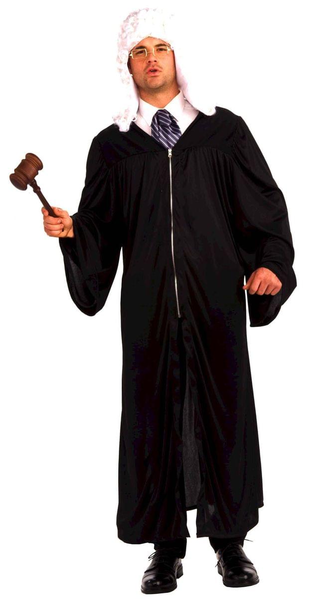 Judge Robe Costume Black Adult
