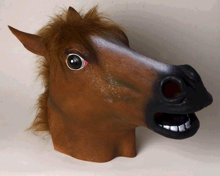 Deluxe Horse Animal Adult Latex Costume Mask