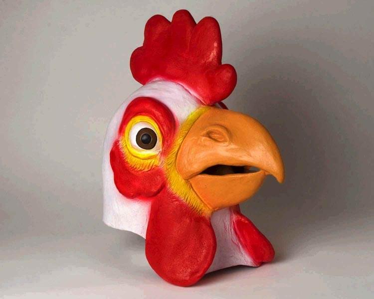 Deluxe Chicken Animal Adult Latex Costume Mask