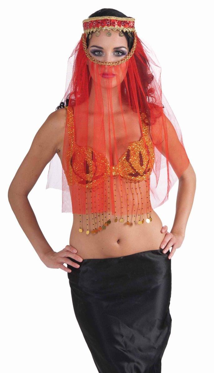 Red Harem Headpiece Costume Accessory
