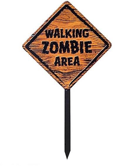 Zombie Warning Sign Prop