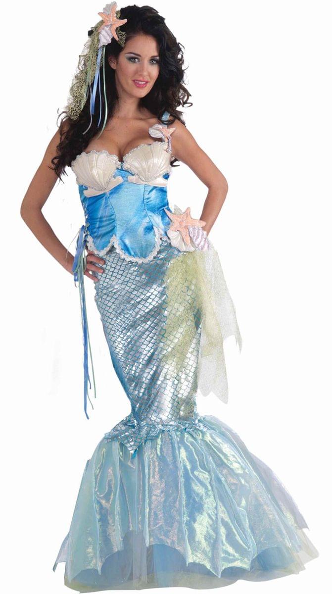 Mermaid Adult Costume With Corset Top