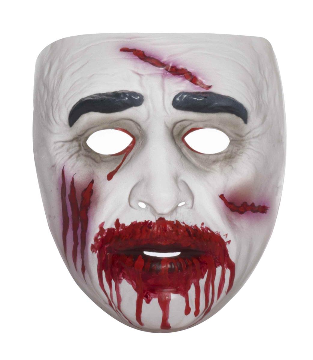 Transparent Bloody Mouth Zombie Costume Mask