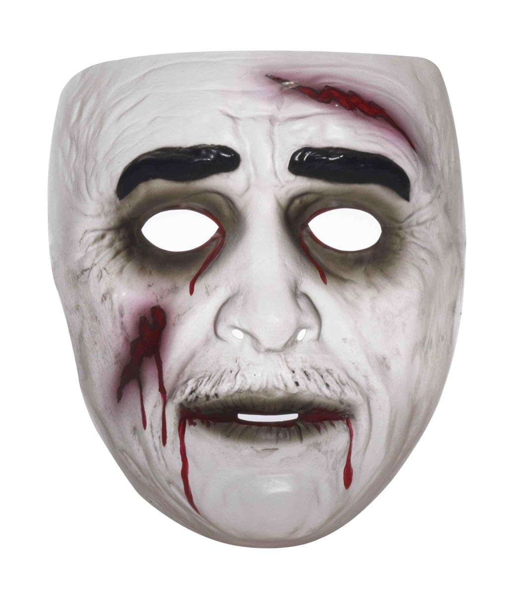 Transparent Male Zombie Costume Mask
