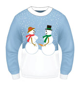 Ugly Christmas Snow Couple Adult Sweater