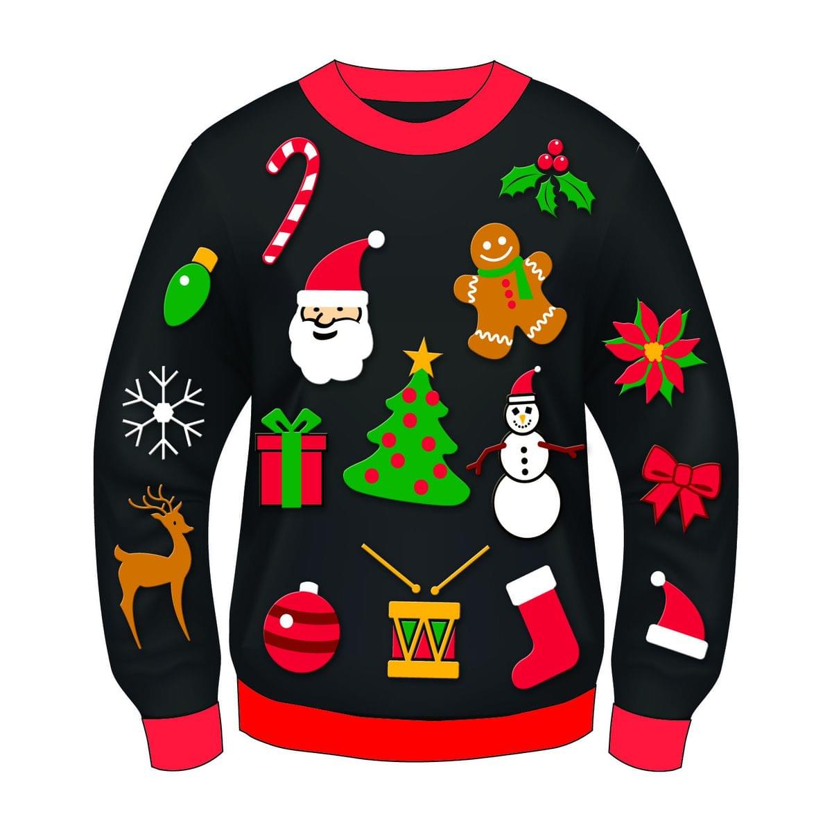 Ugly Christmas Icon Adult Sweater | Free Shipping