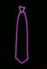 Glowman Glow Costume Neck Tie Pink