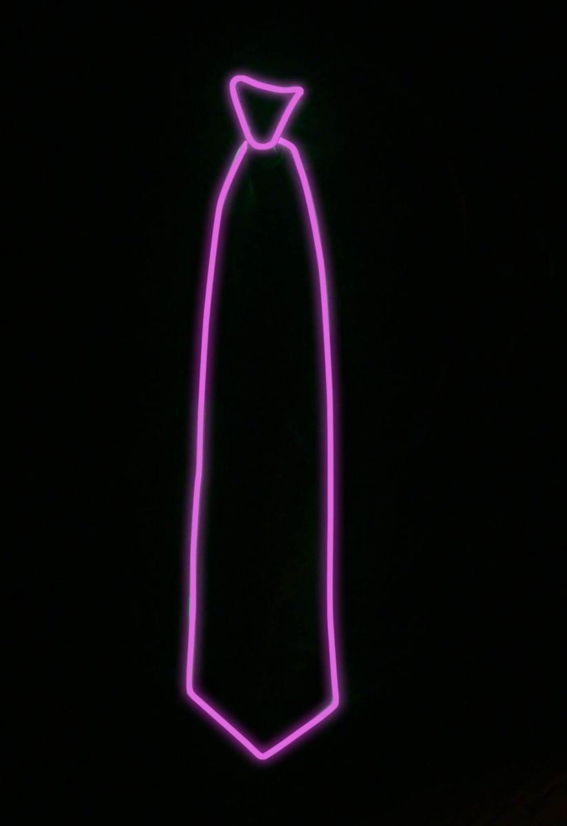 Glowman Glow Costume Neck Tie Pink