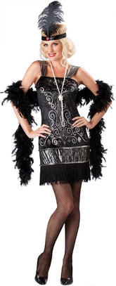 Flirty Flapper Costume Dress Adult