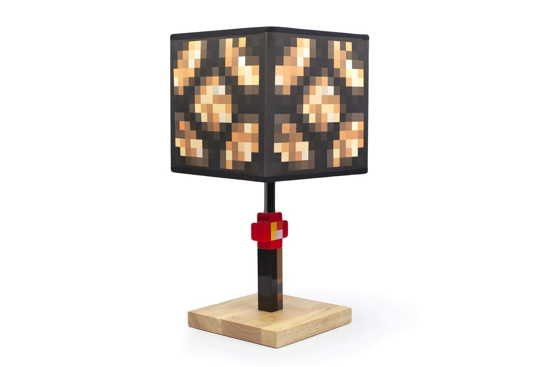 Minecraft Glowstone 14 Inch Corded Desk LED Bedside Night Light Lamp for Gamers