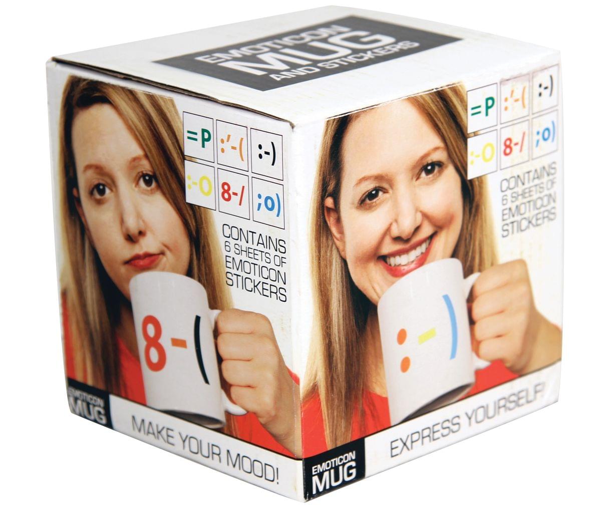 Emoticon Coffee Mug & Stickers