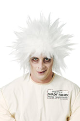 Shock Treatment Mad Scientist White Costume Wig