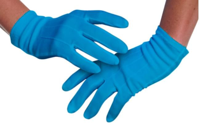 Lady Gaga Blue Costume Gloves