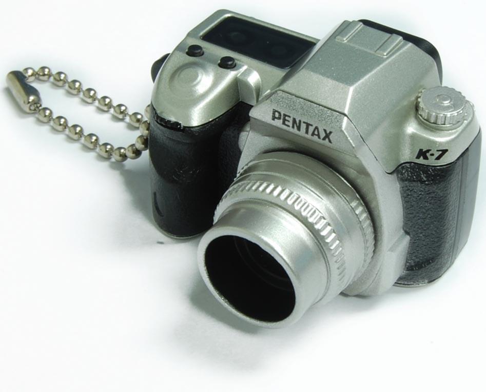 Pentax Capsule Mini Camera Keychain K-7 Limited Silver Camera