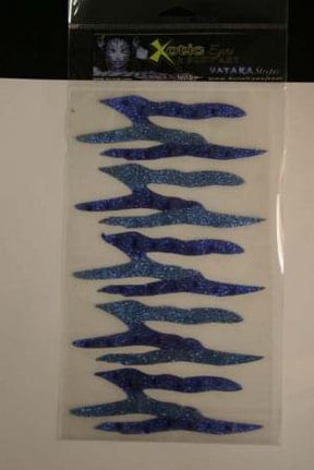Xotic Blue Costume Rhinestone Body Art Sticker Set - Vatara Stripes
